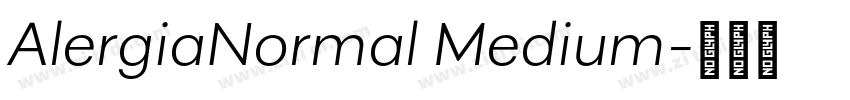 AlergiaNormal Medium字体转换